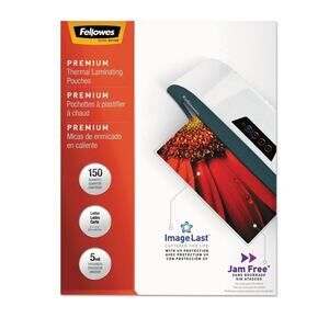 Fellowes Image Last Letter 5 mil Laminating Pouches - 150 Pack Clear Plastic